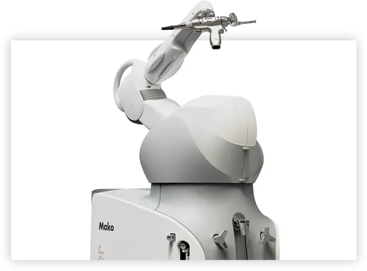 Mako robotic arm configured for knee replacement